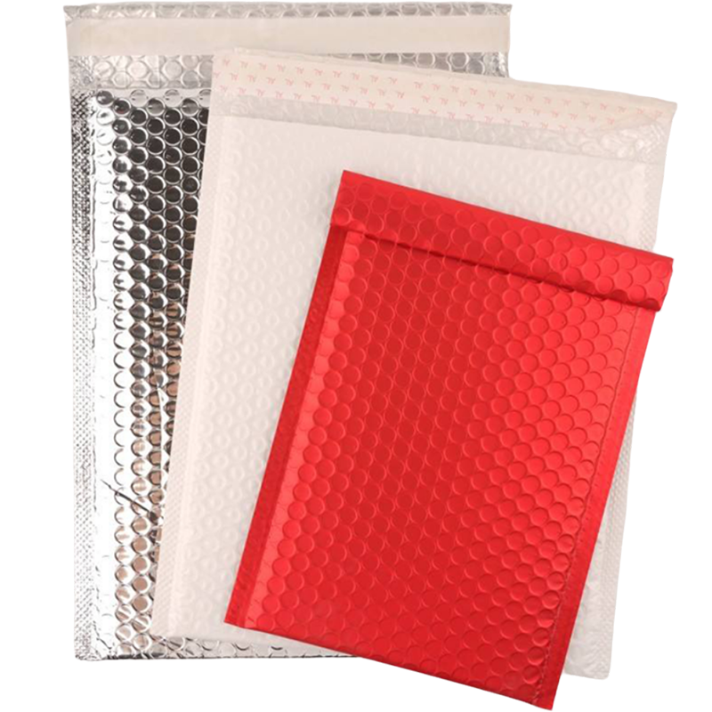 Colorful poly bubble mailer envelopes