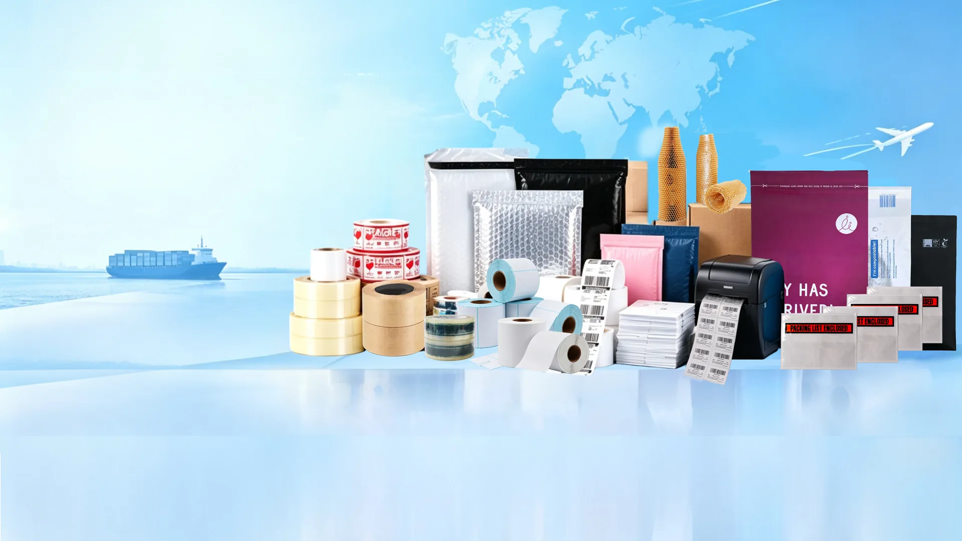 Ecopackin packaging and printing product banner